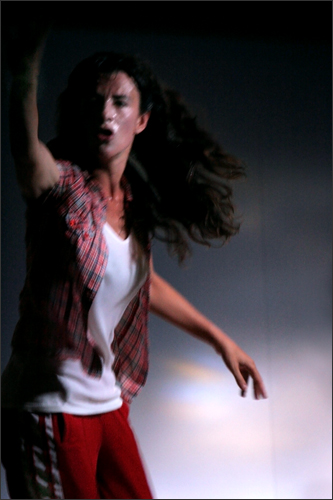 Romane Bohringer, "Face de cuillre". 5 juillet 2006 Metz.