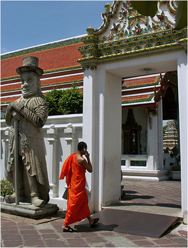 Wat Prakeo Bangkok, entre du temple, portables autoriss...